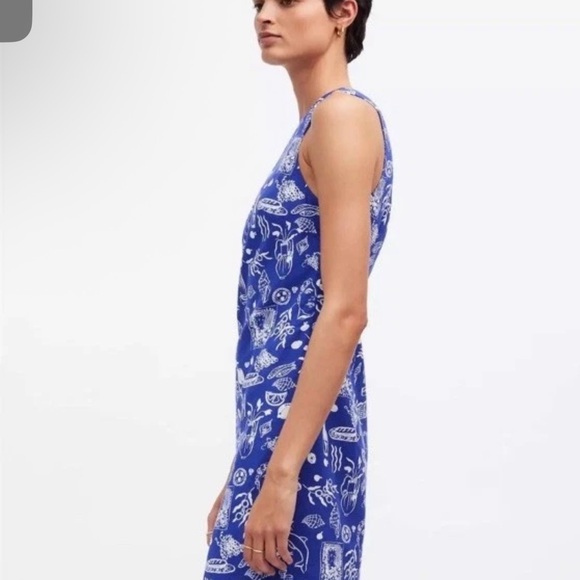 Madewell x Lisa Says Gah! One-Shoulder Mini Dress Size 2 NEW Fruit Wine Print - Picture 4 of 5